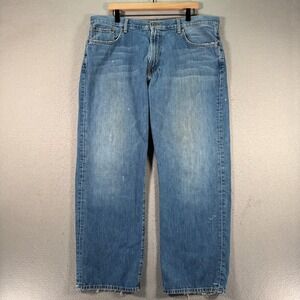 Vintage Lucky‎ Brand Jeans Mens 36 Blue Light Wash Dungaree Denim Classic Fit